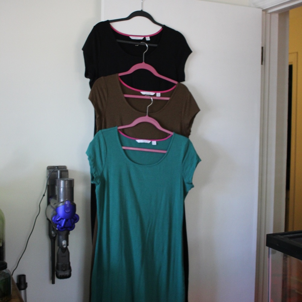 Set of 3 Isaac Mizrahi Knit Maxi Dresses Size S